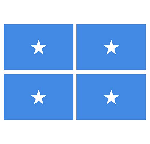 Supstick Lot de 4 Autocollants Stickers Drapeau de Pays Nation Somalie Format 12x8cm