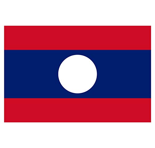 Panneau Rigide Format 18x12cm Drapeau de Pays Nation Laos épaisseur 3mm