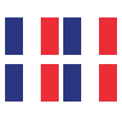 SupStick 4 Autocollants Drapeau France Format 6x4cm