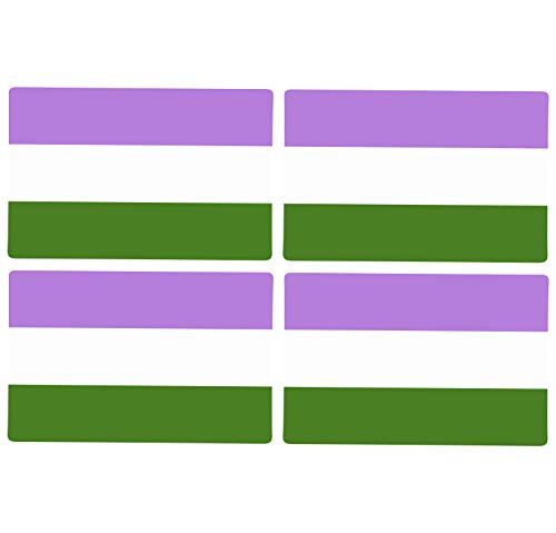 Supstick Drapeau Genderqueer Lot de 4 Format 12X8CM