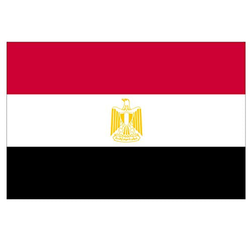 Panneau Rigide Format 18x12cm Drapeau de Pays Nation Egypte épaisseur 3mm