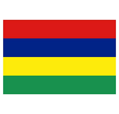Supstick Lot de 8 Autocollants Stickers Drapeau de Pays Nation république de Maurice Format 3x2cm