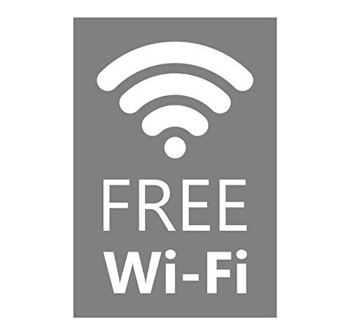 Supstick Autocollant Stickers Free WiFi pour Magasin et Restauration de Couleur Gris et au Format 6x9cm - supstick.fr