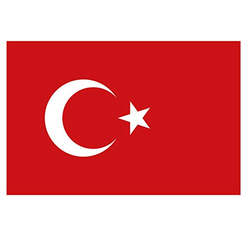 Supstick Lot de 8 Autocollants Stickers Drapeau de Pays Nation Turquie Format 3x2cm