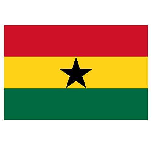 Supstick Lot de 8 Autocollants Stickers Drapeau de Pays Nation Ghana Format 3x2cm