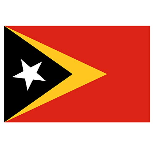 Supstick Lot de 8 Autocollants Stickers Drapeau de Pays Nation Timor Oriental Format 3x2cm