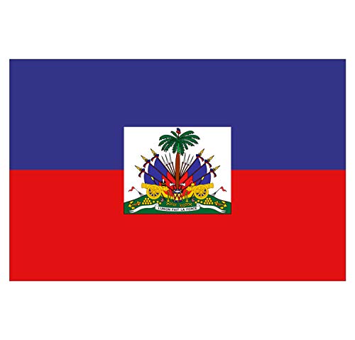 Panneau Rigide Format 15x10cm Drapeau de Pays Nation Haiti épaisseur 3mm
