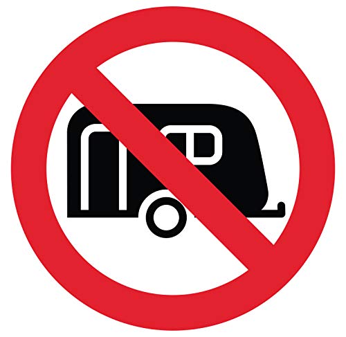 Panneau Rigide Caravane Interdite Diamètre 15x15cm épaisseur 3mm