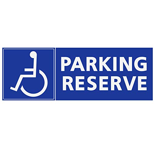 Panneau Rigide Handicapé - Personne à mobilité réduite Parking handicapés 2 Places réservées fomrat rectangulaire 18x6cm épaisseur 3mm