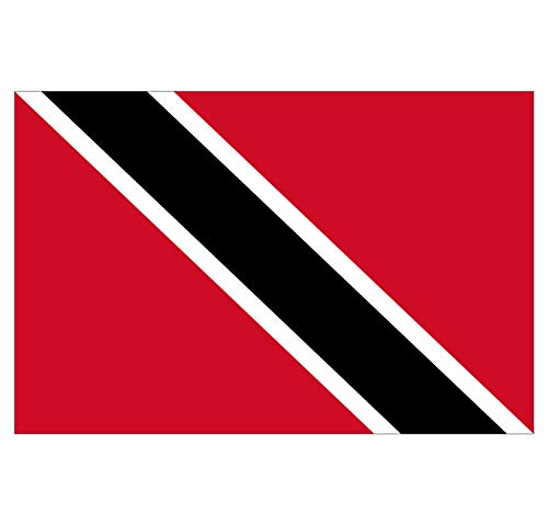 Supstick Lot de 8 Autocollants Stickers Drapeau de Pays Nation Trinidad et Tobago Format 3x2cm