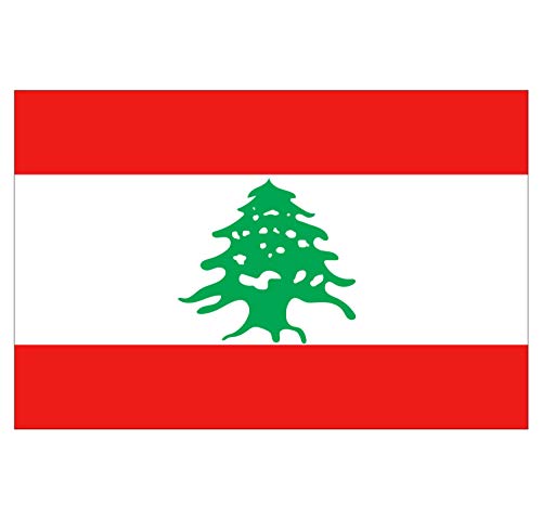 Panneau Rigide Format 18x12cm Drapeau de Pays Nation Liban épaisseur 3mm