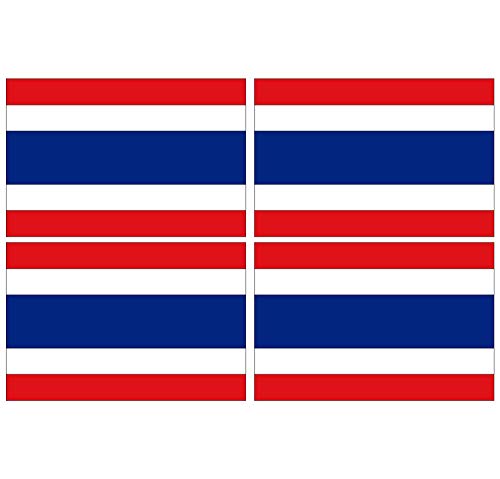 Supstick Lot de 4 Autocollants Stickers Drapeau de Pays Nation thailande Format 12x8cm