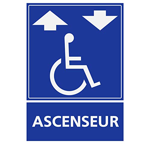 Supstick Autocollants Stickers Handicapé - Personne à mobilité réduite Ascenseur 12x16cm