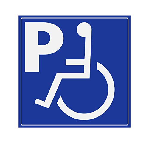 Supstick Autocollants Stickers Handicapé - Personne à mobilité réduite Parking handicapés 15x15cm