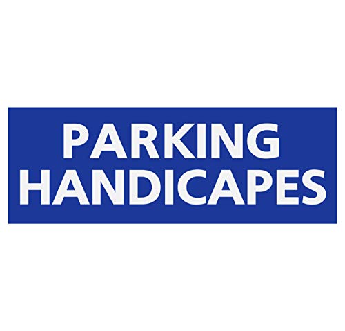 Supstick Autocollants Stickers Handicapé - Personne à mobilité réduite Parking handicapés Format rectangulaire 24x8cm