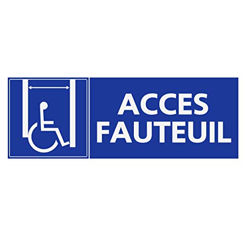 Supstick Autocollants Stickers Handicapé - Personne à mobilité réduite Ascenseur accès Fauteuil Format rectangulaire 18x6cm