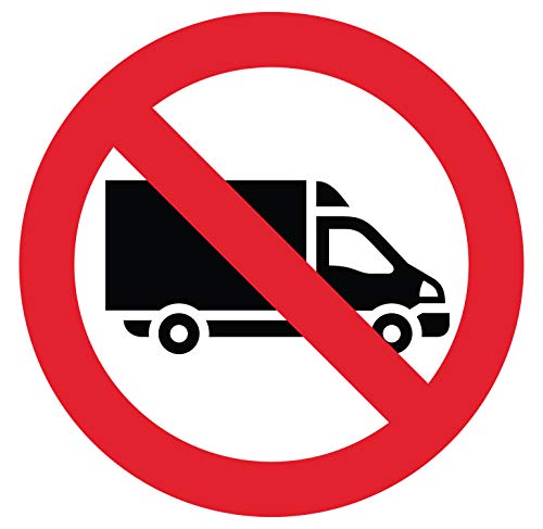 Panneau Rigide Interdit au Camion Diamètre 20x20cm épaisseur 3mm