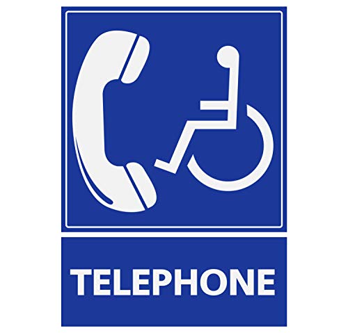 Panneau Rigide Handicapé - Personne à mobilité réduite téléphone Dispositif Handicap 15x20cm épaisseur 3mm