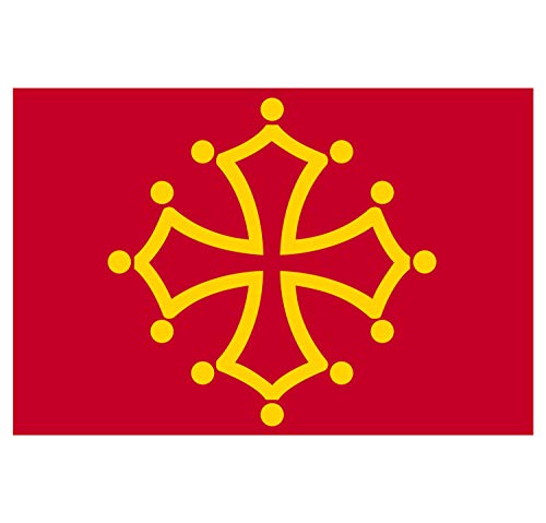 Panneau Rigide Format 15x10cm Drapeau de département région française occitanie épaisseur 3mm