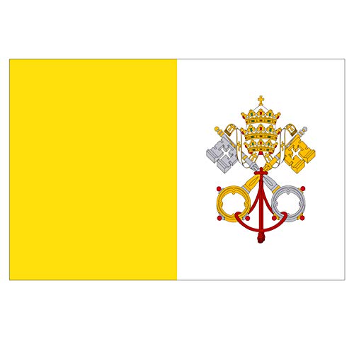 Panneau Rigide Format 15x10cm Drapeau de Pays Nation Ville du Vatican épaisseur 3mm