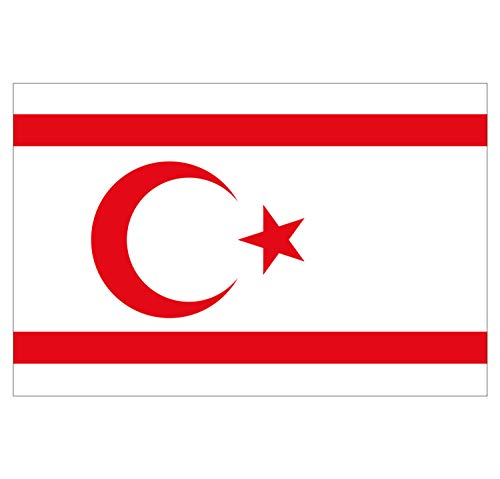 Supstick Autocollant Stickers Drapeau de Pays Nation Chypre du Nord Format 15x10cm