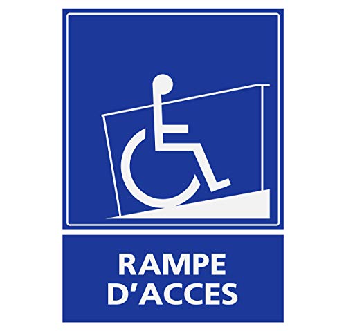 Supstick Autocollants Stickers Handicapé - Personne à mobilité réduite Rampe d’accès 12x16cm
