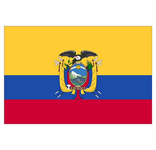 Supstick Lot de 8 Autocollants Stickers Drapeau de Pays Nation équateur Format 3x2cm