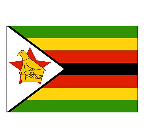Supstick Lot de 8 Autocollants Stickers Drapeau de Pays Nation Zimbabwe Format 3x2cm