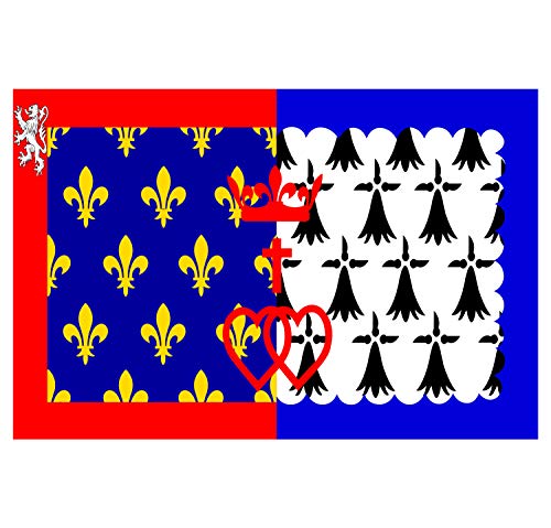 Supstick Autocollant Stickers Drapeau de Pays département région française de la Loire Format 18x12cm