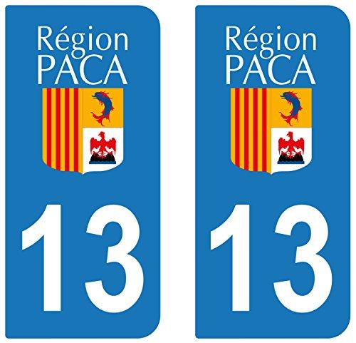 supstick 2 STICKERS AUTOCOLLANT PLAQUE IMMATRICULATION DEPT 13 Provence-Alpes-Côte d’Azur - supstick.fr