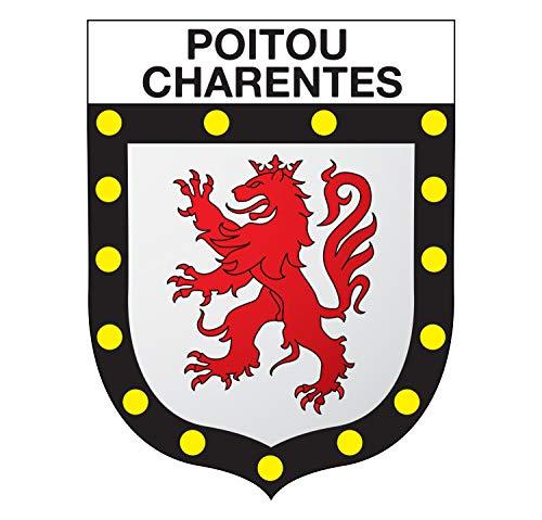 Supstick Autocollant Stickers Blason de région département Poitou-Charentes Format 15x12cm - supstick.fr