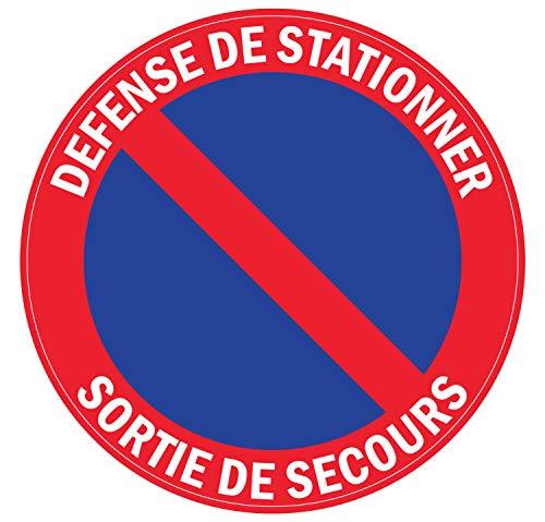 Autocollant stickers interdit de stationner Diamètre 15x15cm - supstick.fr