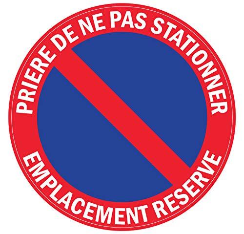 Autocollant stickers interdit de stationner Diamètre 20x20cm - supstick.fr