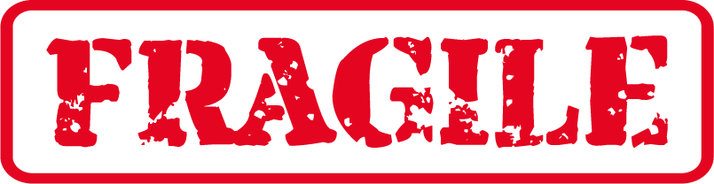 Panneau PVC 3mm 24x8cm Fragile rectangle