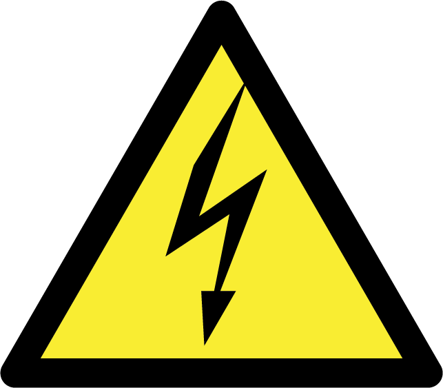 Panneau PVC 3mm 12x10cm Haute Tension triangle jaune