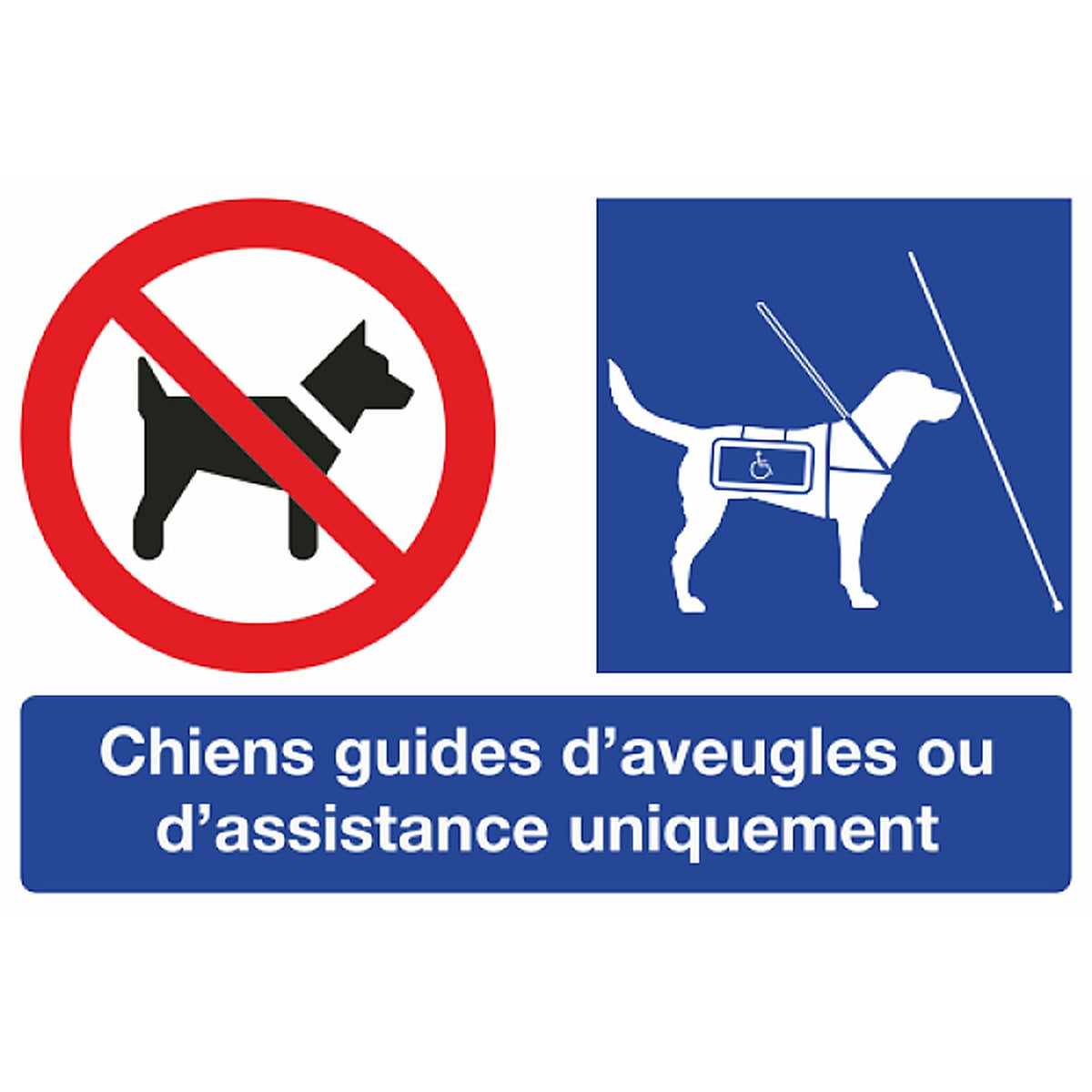 Sticker Chiens guides d'assistance autorisés