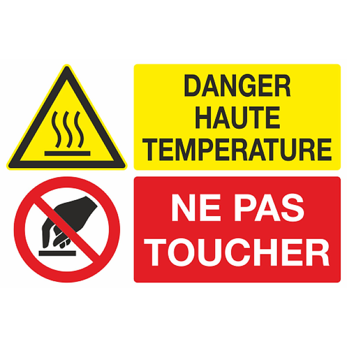 Sticker danger haute température - Ne pas toucher