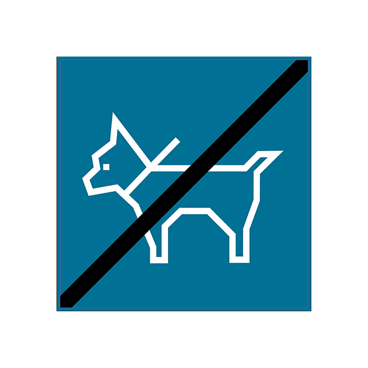 Sticker Interdiction Accès aux Chiens