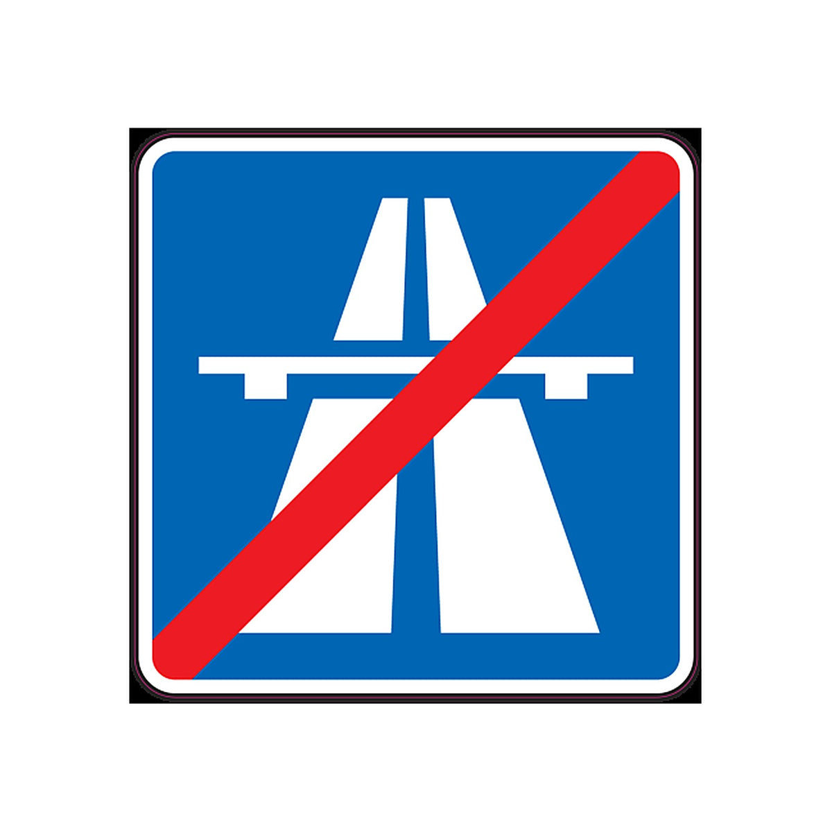 Sticker Fin d'Autoroute - Signalétique Routière