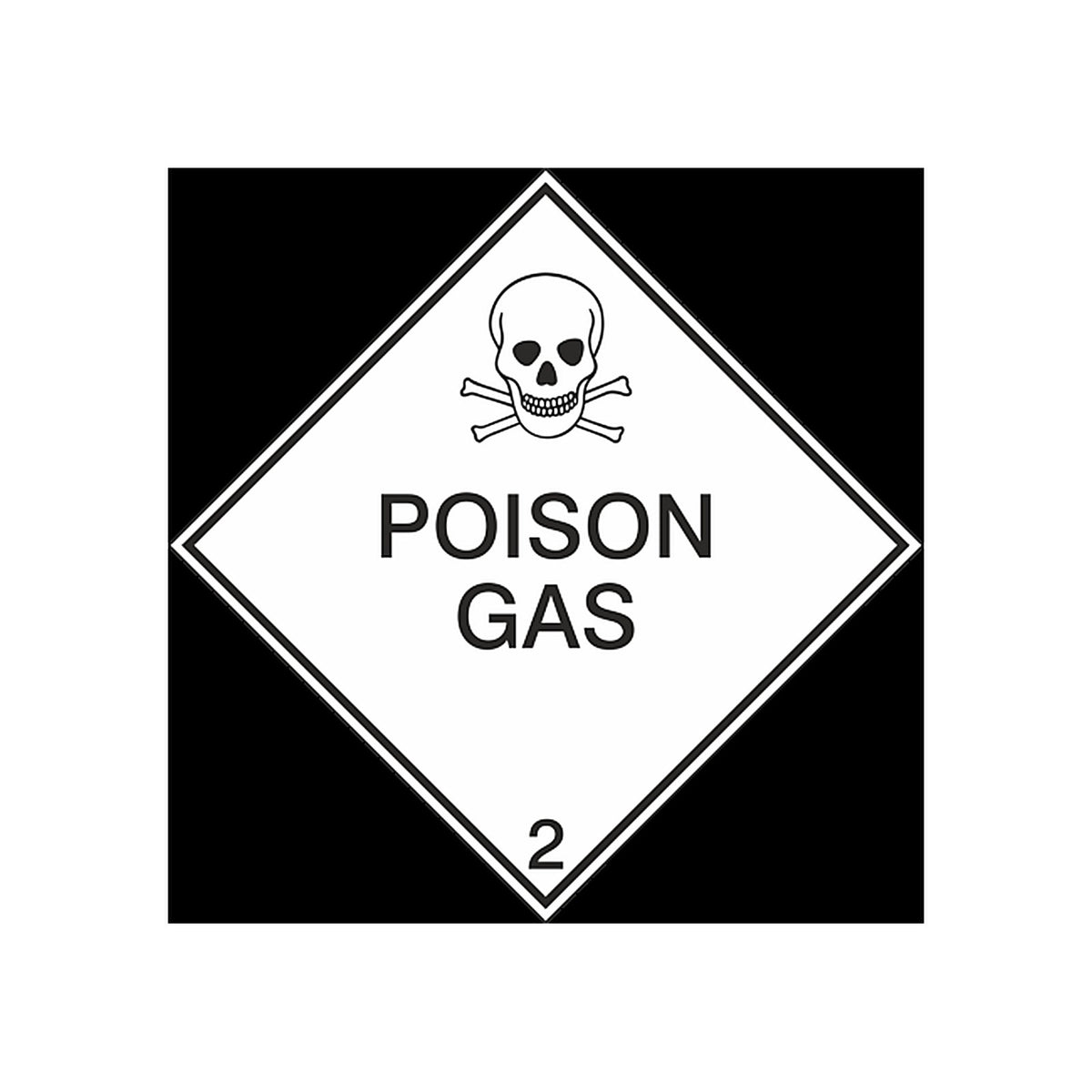 Sticker Transport Maritime Gaz Toxiques - Signalétique Danger