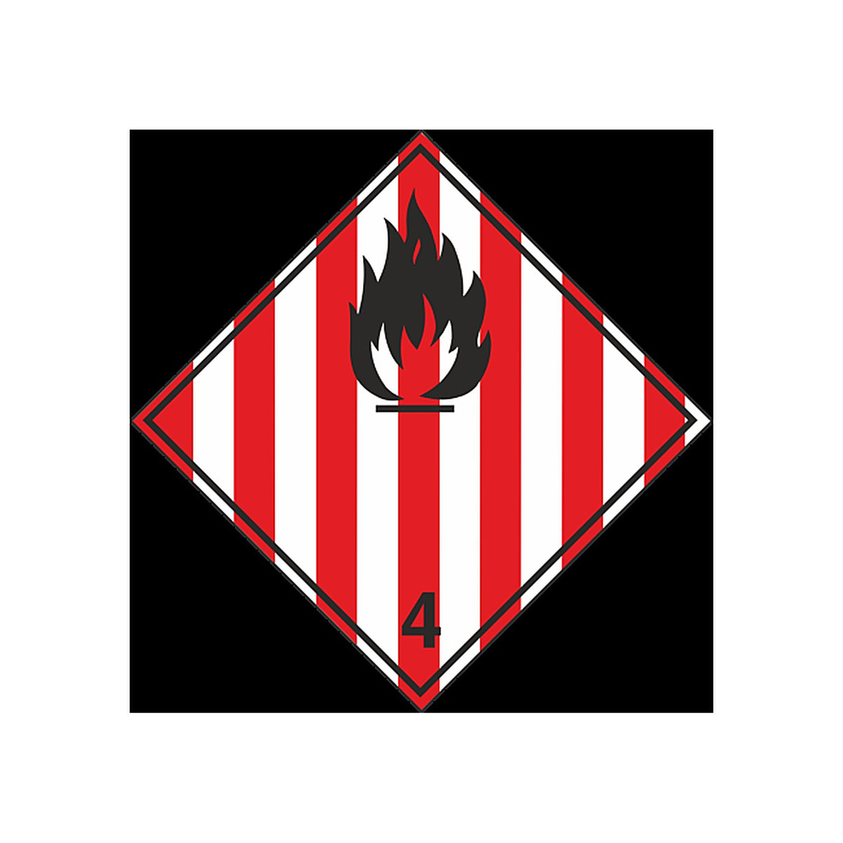 Sticker Transport Matières Inflammables Solides