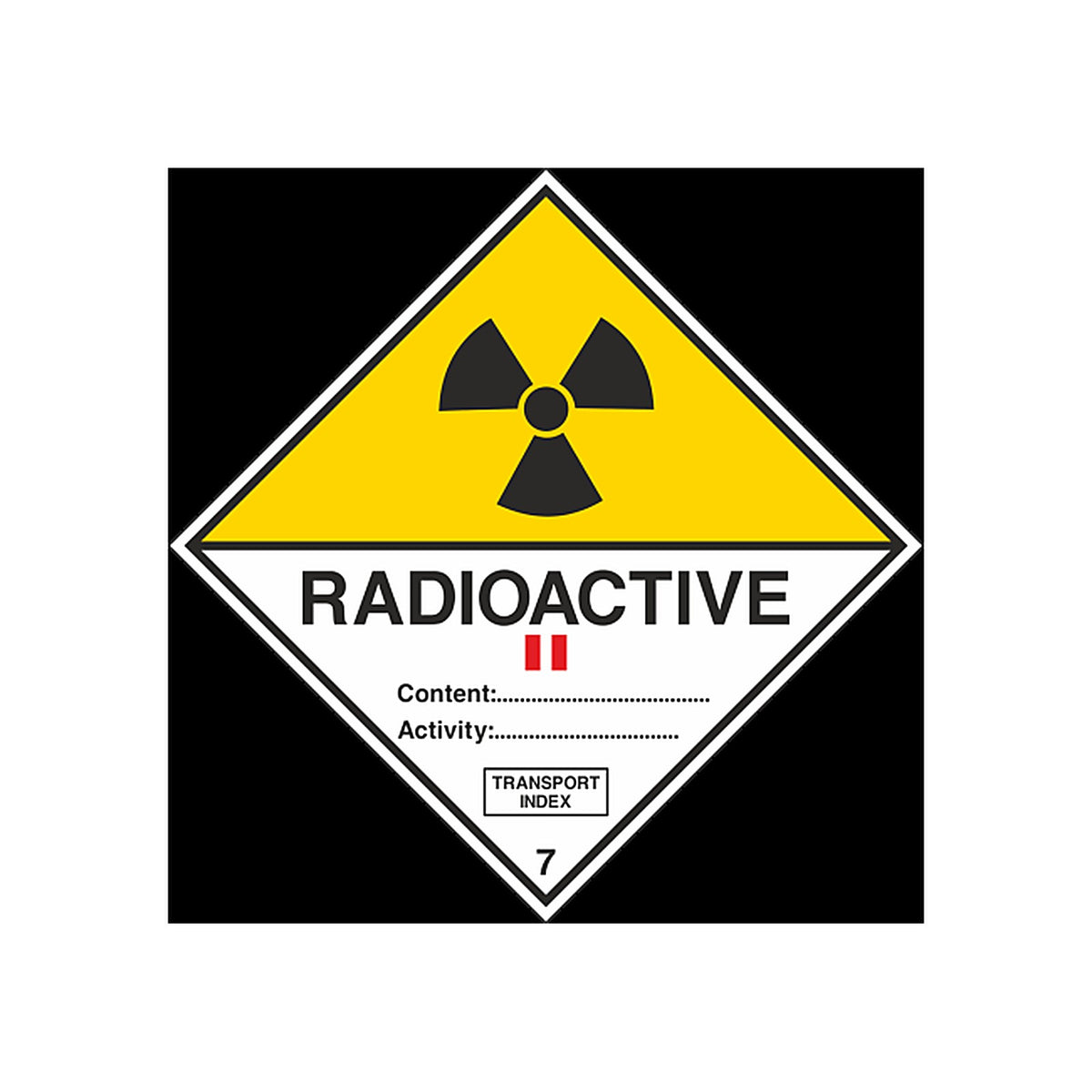 Sticker Transport Radioactif 7B II - Signalétique