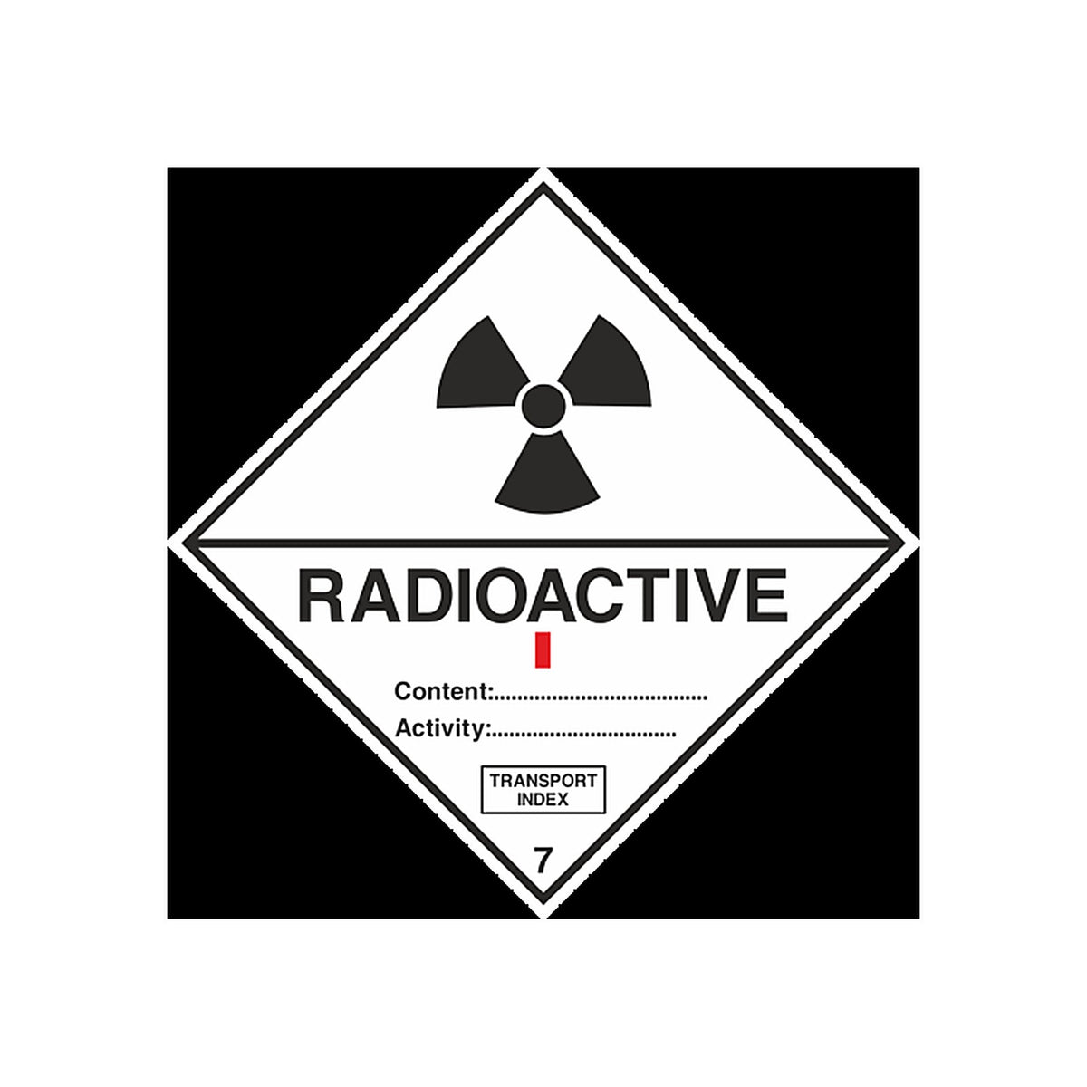Sticker Transport Radioactif Classe 7A - Norme ADR
