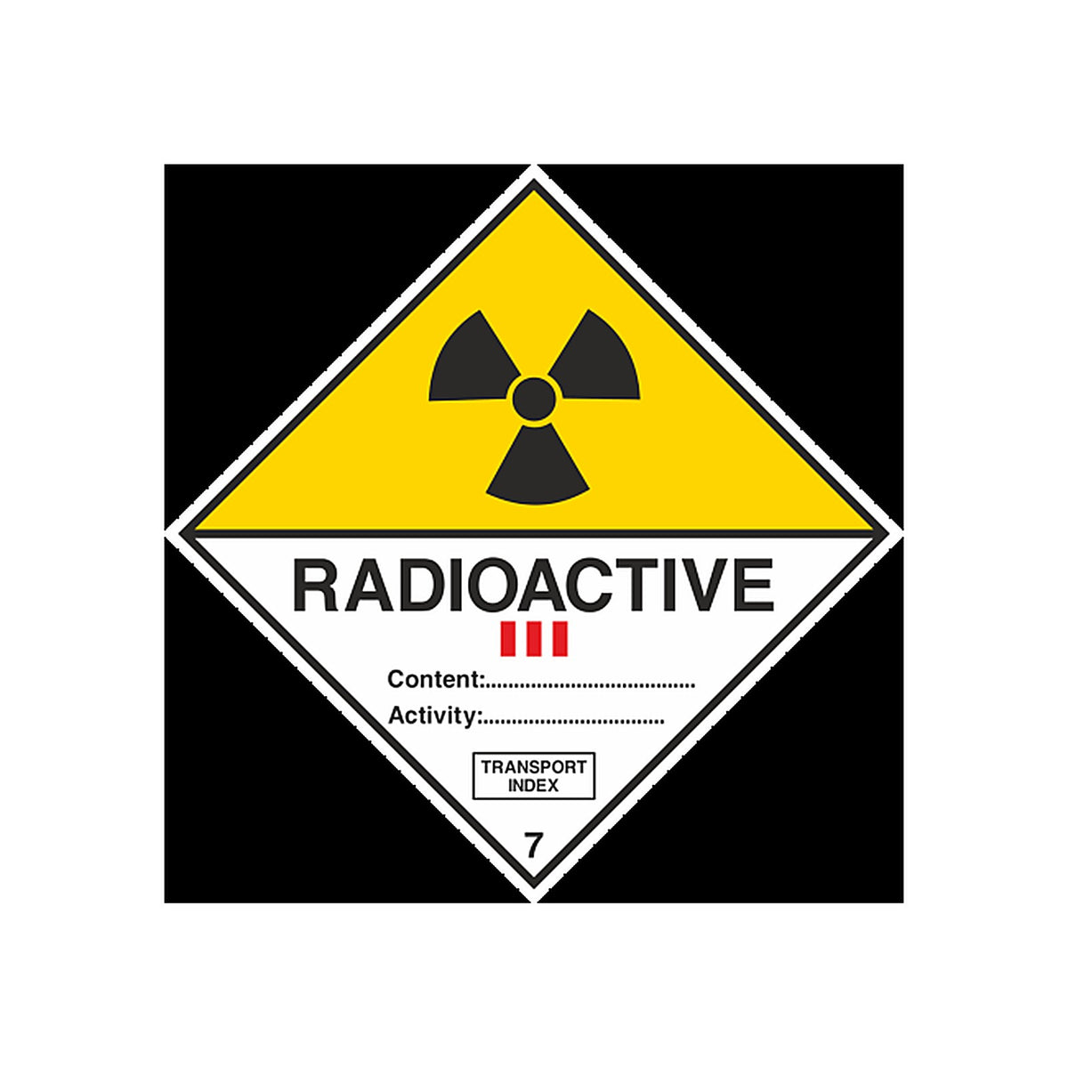 Sticker Transport Radioactif 7C III - Signalétique Conforme