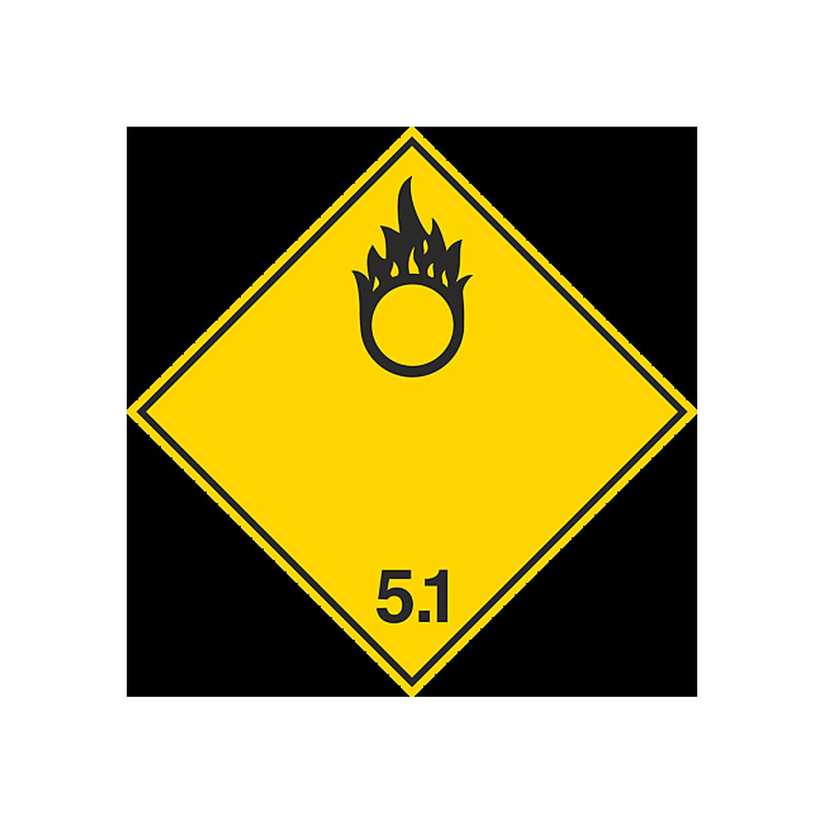 Sticker Matières Comburantes - Signalétique Transport