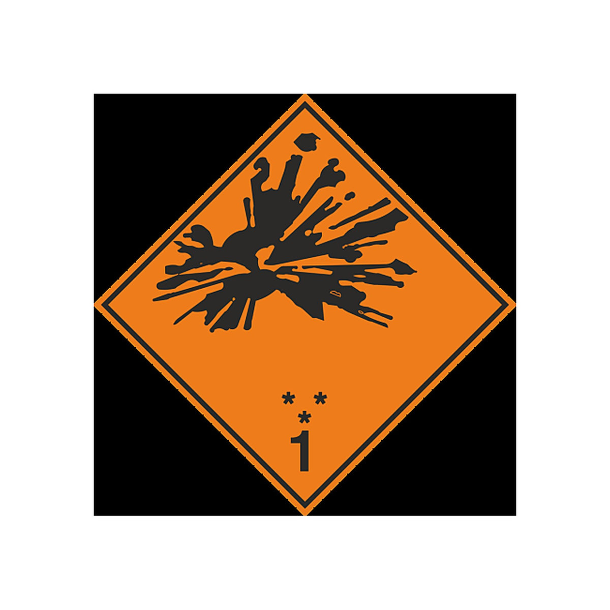 Sticker Matières Explosives - Signalétique Transport