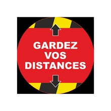 Sticker distanciation sociale rond – Signalétique COVID-19