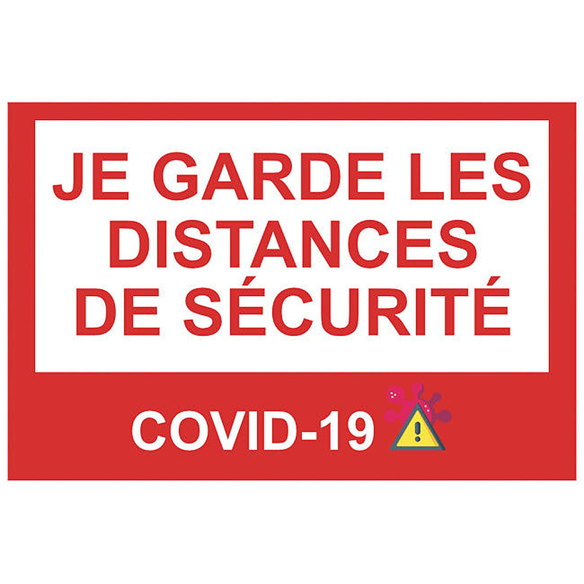 Sticker Distance de Sécurité COVID-19