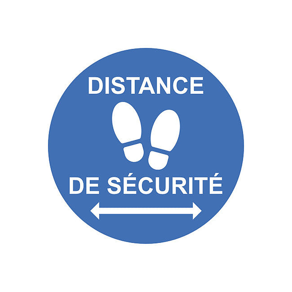 Sticker Rond Distanciation Sécurité COVID-19