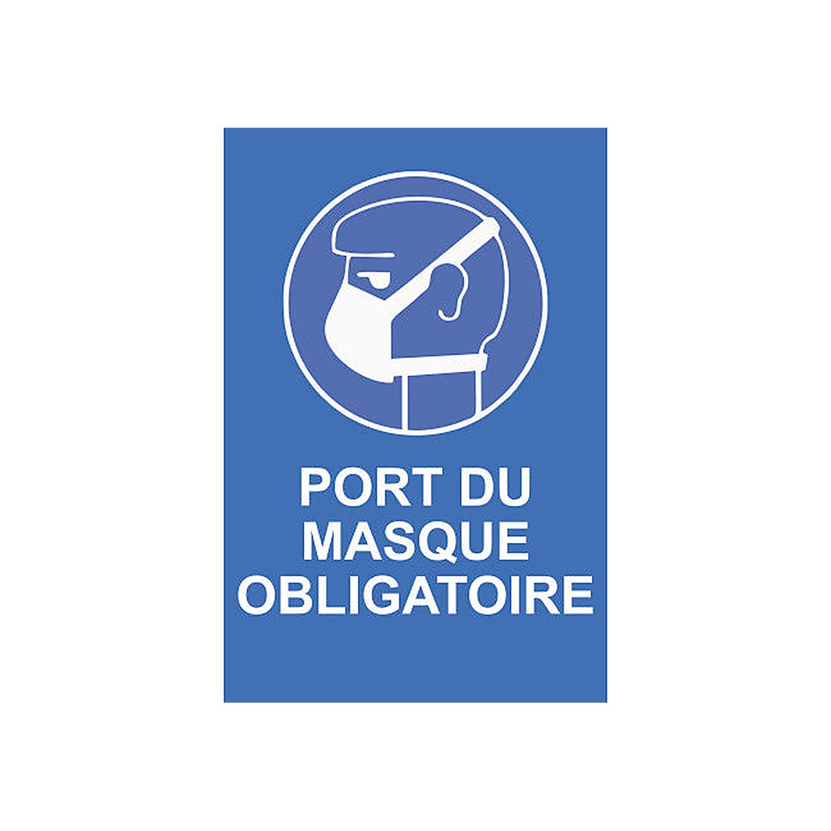 Sticker Port du Masque - Signalétique Sanitaire